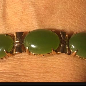 14k Vintage Jade Bracelet